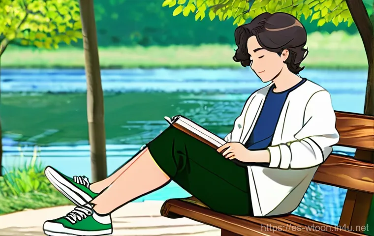 웹툰작가 업무일지 작성법 - **Prompt:** A close-up, top-down view of an open work journal, which is a stylish physical notebook ...