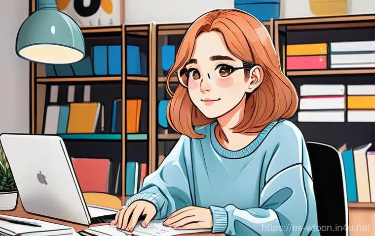 웹툰작가의 커뮤니케이션 기술 - **Prompt: Engaging Webtoon Artist Connecting with Audience**
    "A vibrant, medium shot of a young ...